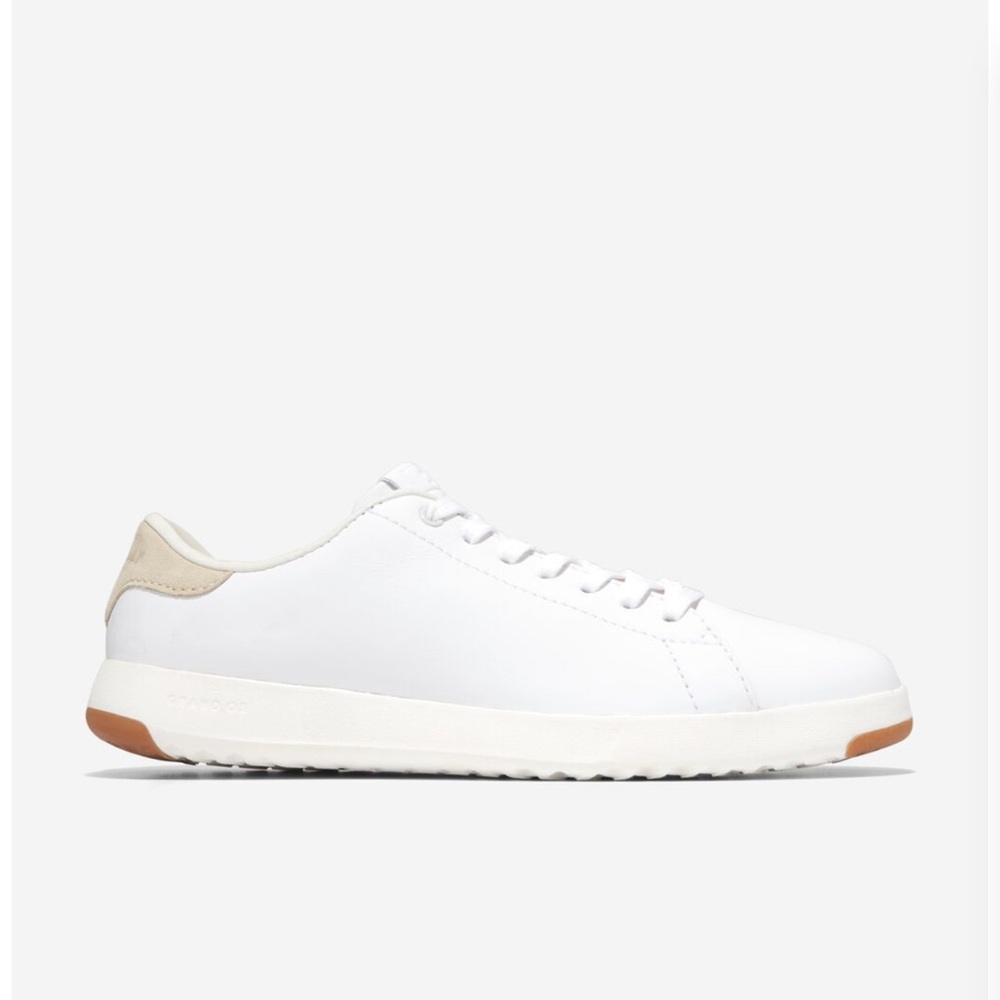 Cole Haan Women's GrandPrø Tennis Sneakers White Tan Size 8.5